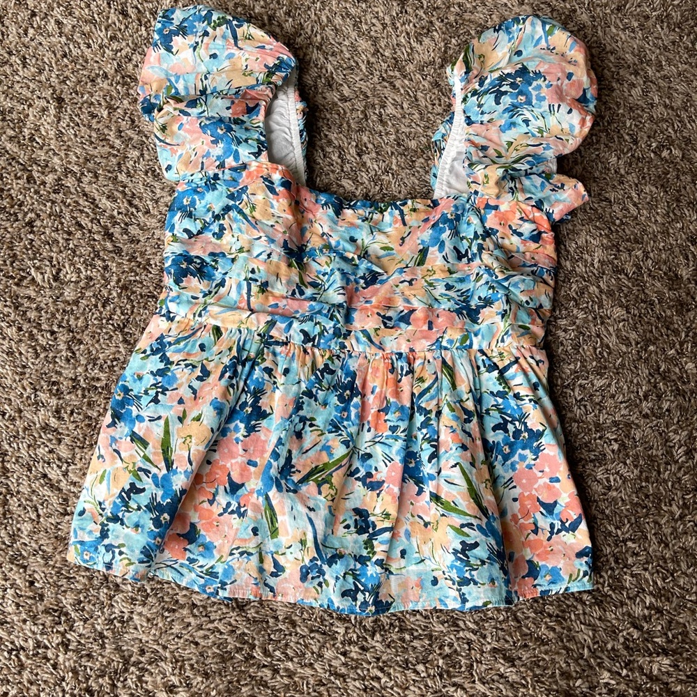 Abercrombie and fitch Floral Puff Sleeve top - Picture 3 of 6